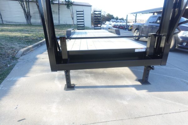 7x22 Gooseneck Equipment Trailer (2) 7K Axles Standup Ramps 14k GVWR - Image 4