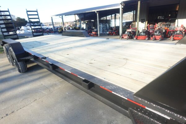 7x22 Gooseneck Equipment Trailer (2) 7K Axles Standup Ramps 14k GVWR - Image 5