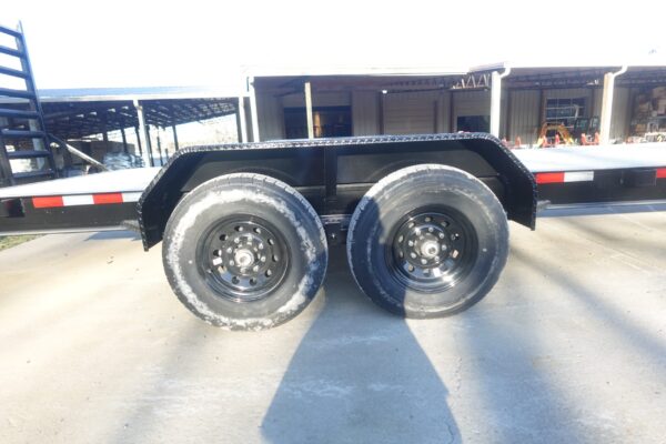 7x22 Gooseneck Equipment Trailer (2) 7K Axles Standup Ramps 14k GVWR - Image 6