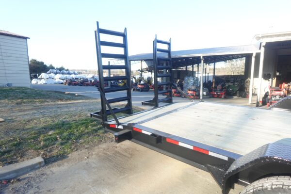 7x22 Gooseneck Equipment Trailer (2) 7K Axles Standup Ramps 14k GVWR - Image 7