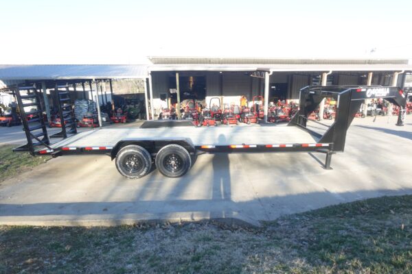 7x22 Gooseneck Equipment Trailer (2) 7K Axles Standup Ramps 14k GVWR - Image 8