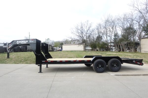 7x20 Gooseneck Equipment Trailer (2) 7K Axles with Brakes & Mini King Kong Ramps - Image 2