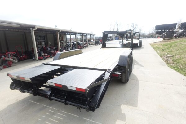 7x20 Gooseneck Equipment Trailer (2) 7K Axles with Brakes & Mini King Kong Ramps - Image 10
