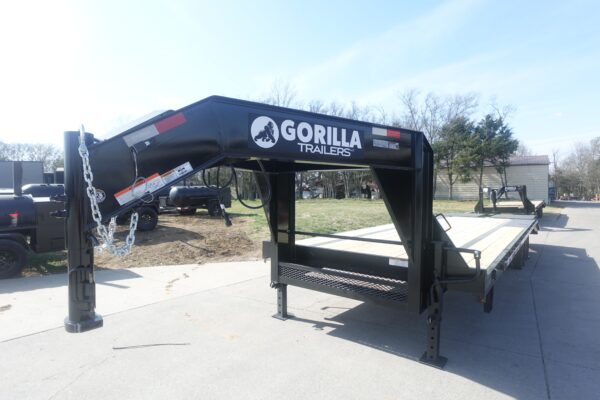 8.5x30 Gooseneck Deckover Dovetail Trailer (2) 10K Axles King Kong Ramps - Image 4