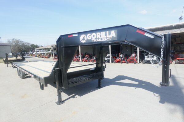 8.5x30 Gooseneck Deckover Dovetail Trailer (2) 10K Axles King Kong Ramps - Image 5