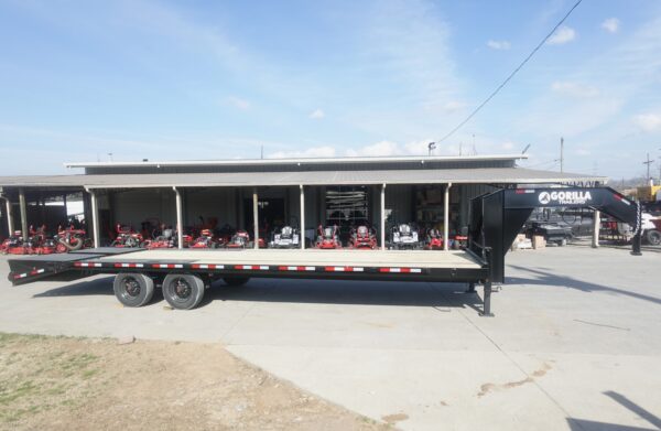 8.5x30 Gooseneck Deckover Dovetail Trailer (2) 10K Axles King Kong Ramps - Image 3
