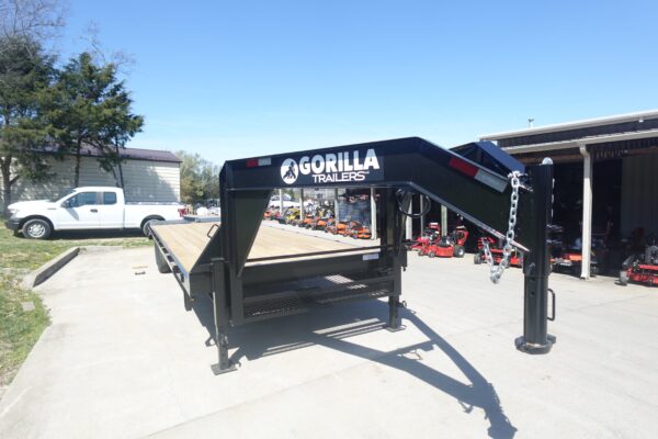 8.5x30 IBeam Gooseneck Deckover Trailer (2) 7K Axles King Kong Ramps - Image 2