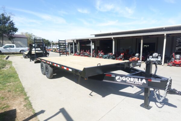 8.5x20 I-Beam Deckover Trailer (2) 7K Axles Stand-Up Ramps
