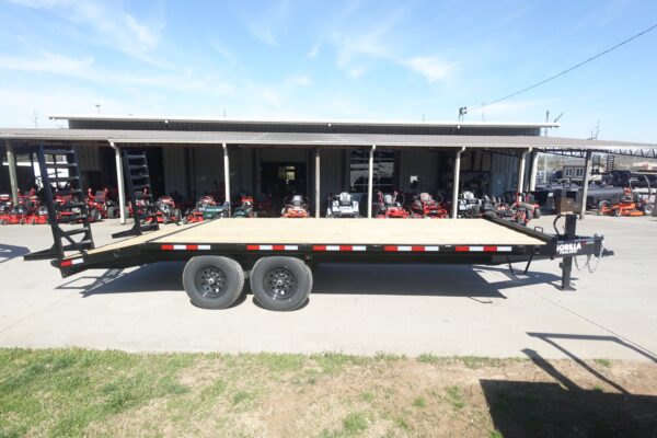 8.5x20 I-Beam Deckover Trailer (2) 7K Axles Stand-Up Ramps - Image 4