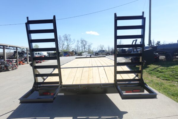 8.5x20 I-Beam Deckover Trailer (2) 7K Axles Stand-Up Ramps - Image 7