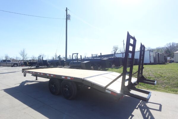 8.5x20 I-Beam Deckover Trailer (2) 7K Axles Stand-Up Ramps - Image 9