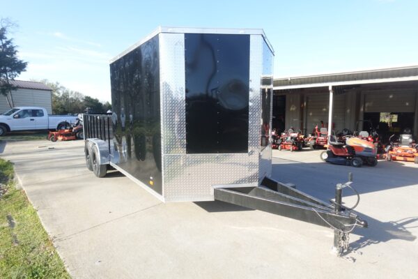 7x20 Black Hybrid Enclosed Trailer ATP Floor (2) 7K Axles - Image 2