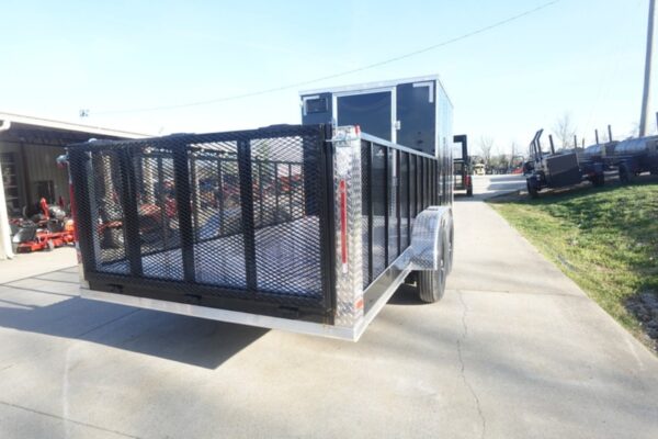 7x20 Black Hybrid Enclosed Trailer ATP Floor (2) 7K Axles - Image 5