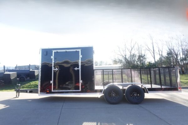 7x20 Black Hybrid Enclosed Trailer ATP Floor (2) 7K Axles - Image 11