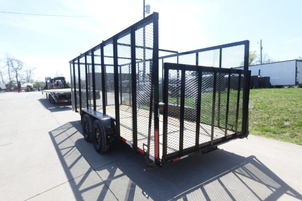 7' x 18' Tandem Straight Deck Utility Trailer 6ft Mesh Sides 7K GVWR - Image 8