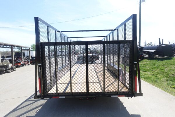 7' x 18' Tandem Straight Deck Utility Trailer 6ft Mesh Sides 7K GVWR - Image 9