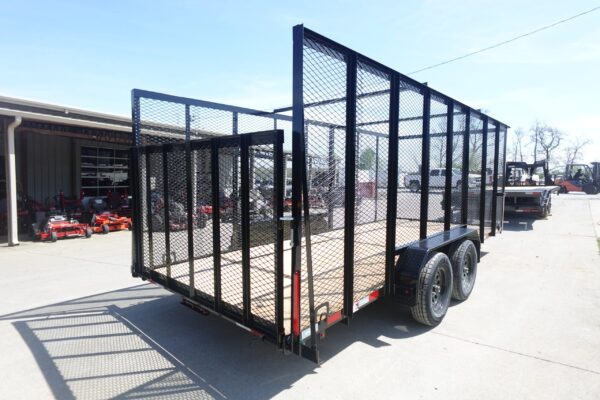 7' x 18' Tandem Straight Deck Utility Trailer 6ft Mesh Sides 7K GVWR - Image 10