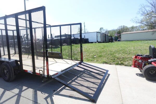 7' x 18' Tandem Straight Deck Utility Trailer 6ft Mesh Sides 7K GVWR - Image 15