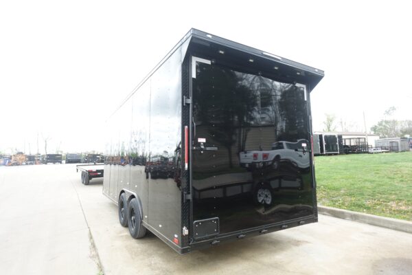 8.5x20 VNose Black with Black Out Trim Enclosed Trailer (2) 5200lb Axles With Brakes 7'6 Interior Height E-Track - Image 6