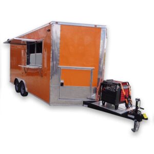 8.5' x 16' Orange Concession Food Trailer