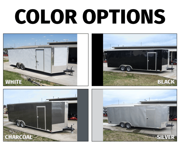 8.5x24 V-Nose Enclosed Trailer (2) 5,200lb Axles 10.4k GVWR - Image 2