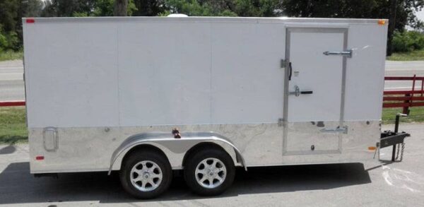 Enclosed Trailer 7'x16' - V-Nose Motorcycle Lawn Mower Storage - Image 8