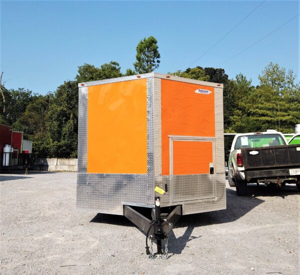 8.5' x 16' Orange Concession Food Trailer With Appliances - Image 8