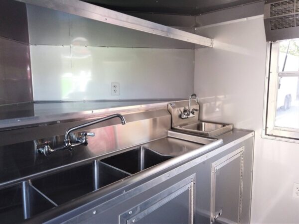 8.5' x 16' Orange Concession Food Trailer With Appliances - Image 17