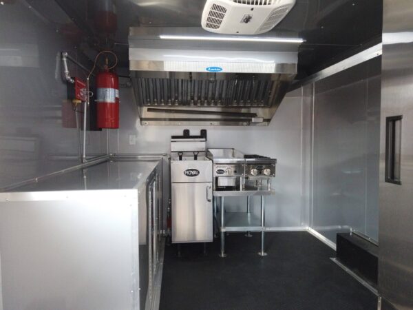 8.5' x 16' Orange Concession Food Trailer With Appliances - Image 18