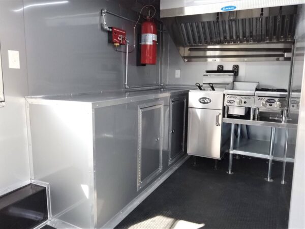8.5' x 16' Orange Concession Food Trailer With Appliances - Image 9