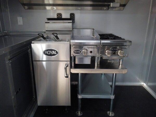 8.5' x 16' Orange Concession Food Trailer With Appliances - Image 5
