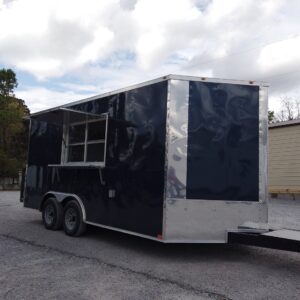 8.5' x 16' Indigo Blue Concession Trailer with Appliances