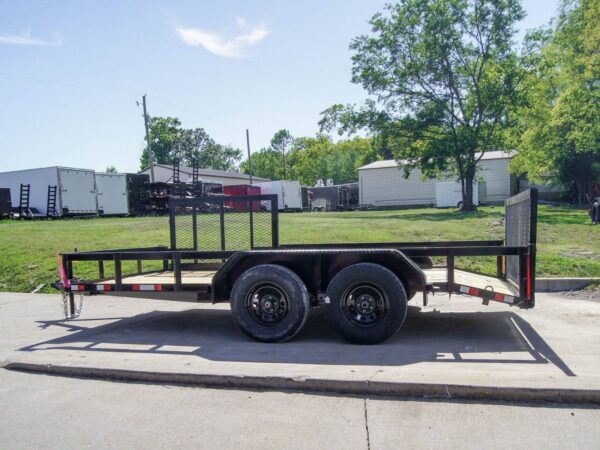 7x14 Utility Trailer with Side Gate and Dbl Brake (2) 3,500lb Axle - Image 4