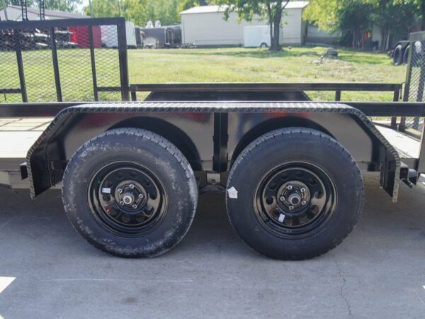 7x14 Utility Trailer with Side Gate and Dbl Brake (2) 3,500lb Axle - Image 11