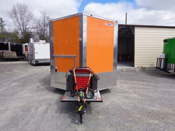 8.5' x 16' Orange Concession Food Trailer - Image 6