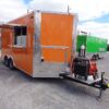 8.5' x 16' Orange Concession Food Trailer - Image 20