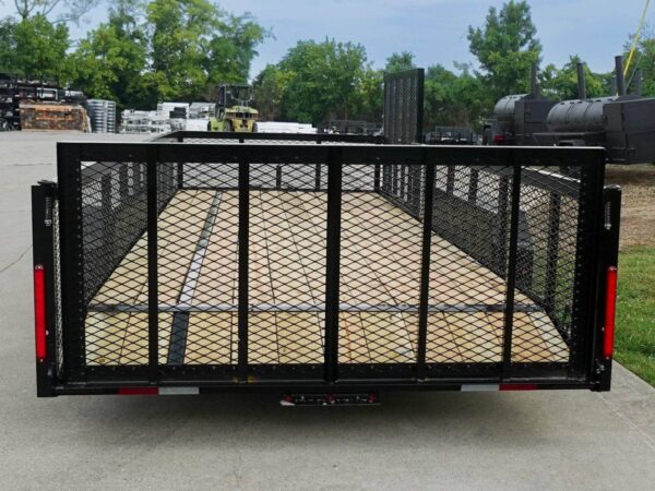 7x20 Dovetail Utility Trailer 2ft Mesh Side with Side Gate (2) 3,500lb Axles - Image 5