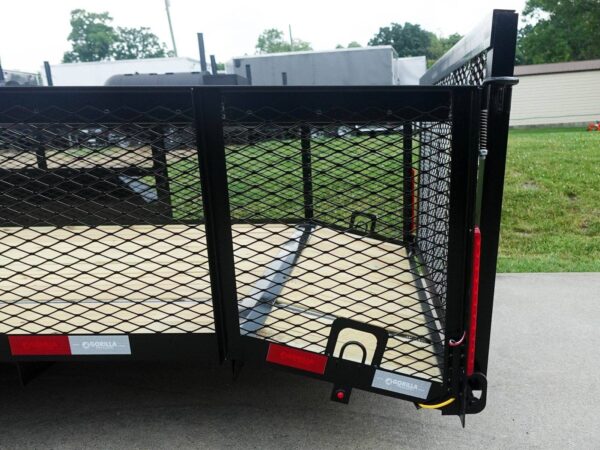 7x20 Dovetail Utility Trailer 2ft Mesh Side with Side Gate (2) 3,500lb Axles - Image 17