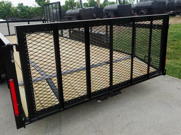 7x20 Dovetail Utility Trailer 2ft Mesh Side with Side Gate (2) 3,500lb Axles - Image 19