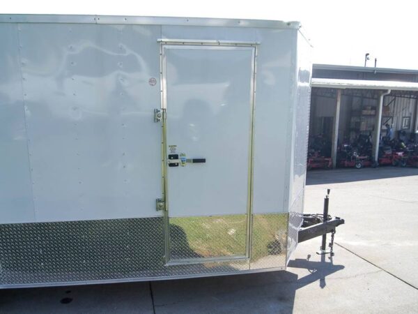 7x20 Enclosed Trailer White - Silver ATP Barn Door (2) 3500lb Axles - Image 6