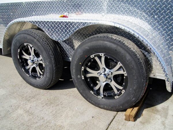 7x20 Enclosed Trailer White - Silver ATP Barn Door (2) 3500lb Axles - Image 8