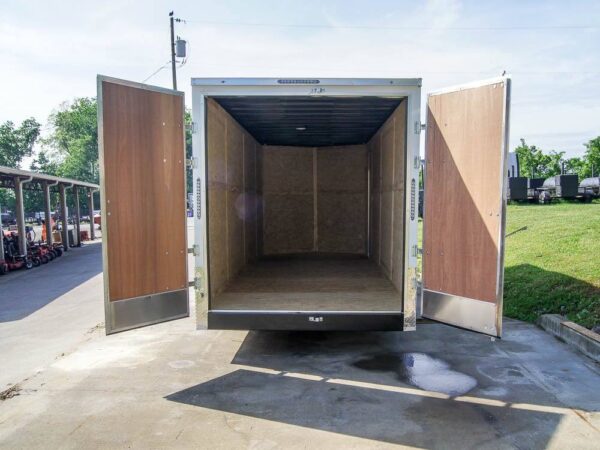 7x20 Enclosed Trailer White - Silver ATP Barn Door (2) 3500lb Axles - Image 11