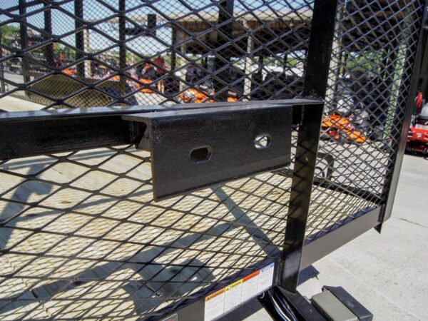 7x16 Tandem Straight Deck Utility Trailer with 6ft Mesh Sides and Ladder Racks - Image 11