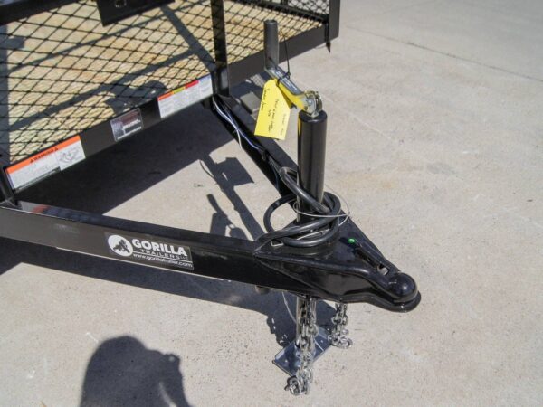 7x16 Tandem Straight Deck Utility Trailer with 6ft Mesh Sides and Ladder Racks - Image 12