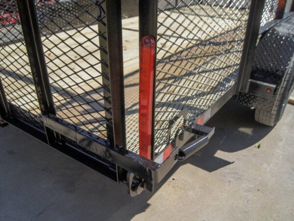 7x16 Tandem Straight Deck Utility Trailer with 6ft Mesh Sides and Ladder Racks - Image 14