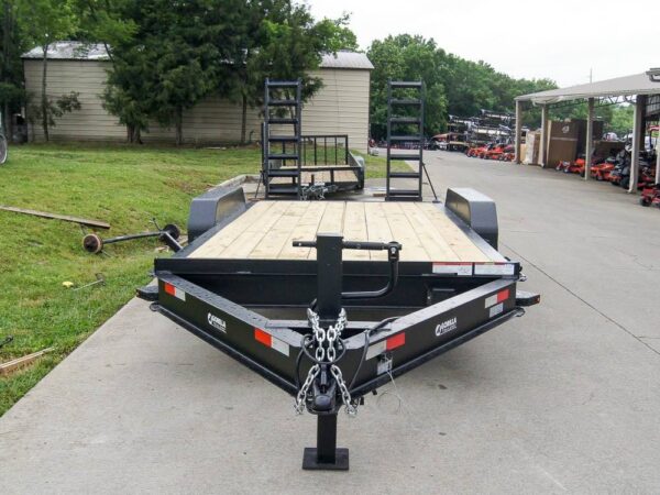 7x16 I-Beam Equipment Trailer with (2) 7K Axles with Stand Up Ramps - Image 2
