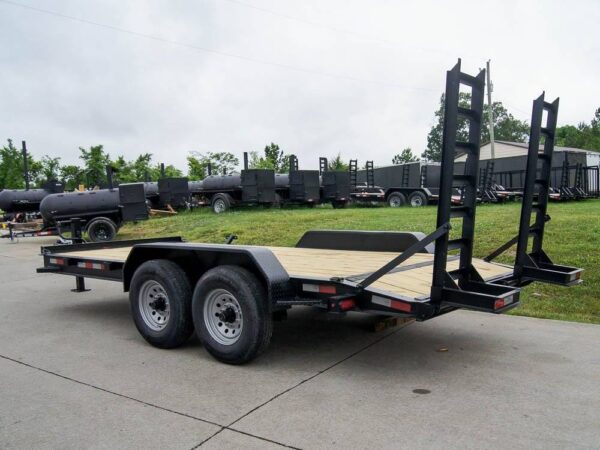 7x16 I-Beam Equipment Trailer with (2) 7K Axles with Stand Up Ramps - Image 3