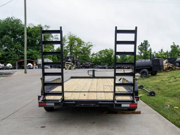 7x16 I-Beam Equipment Trailer with (2) 7K Axles with Stand Up Ramps - Image 4