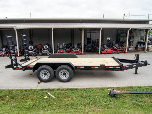 7x16 I-Beam Equipment Trailer with (2) 7K Axles with Stand Up Ramps - Image 5