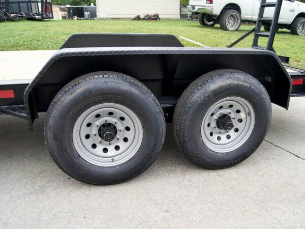 7x16 I-Beam Equipment Trailer with (2) 7K Axles with Stand Up Ramps - Image 12